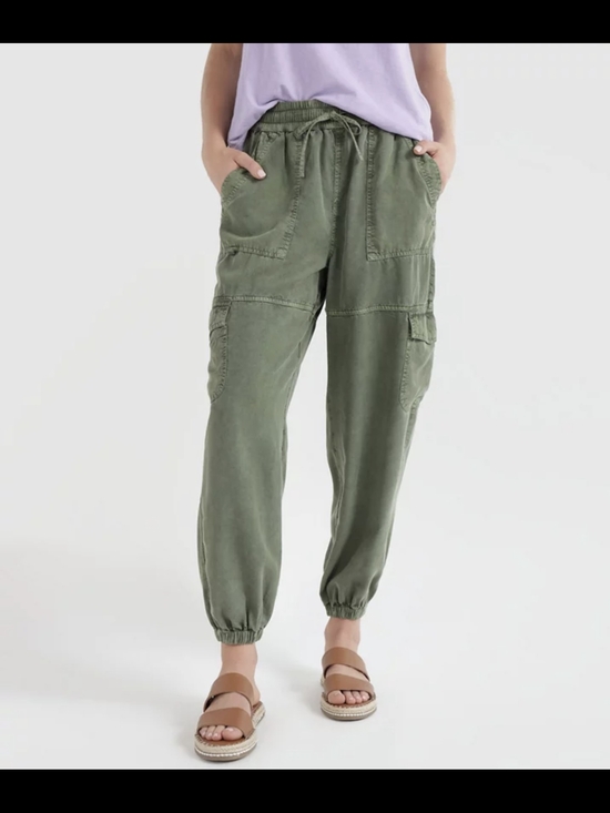 aerie Pants - $22 Aerie Lightweight Cargo Joggers Olive Fun Green Utility Pants Size Large EUC